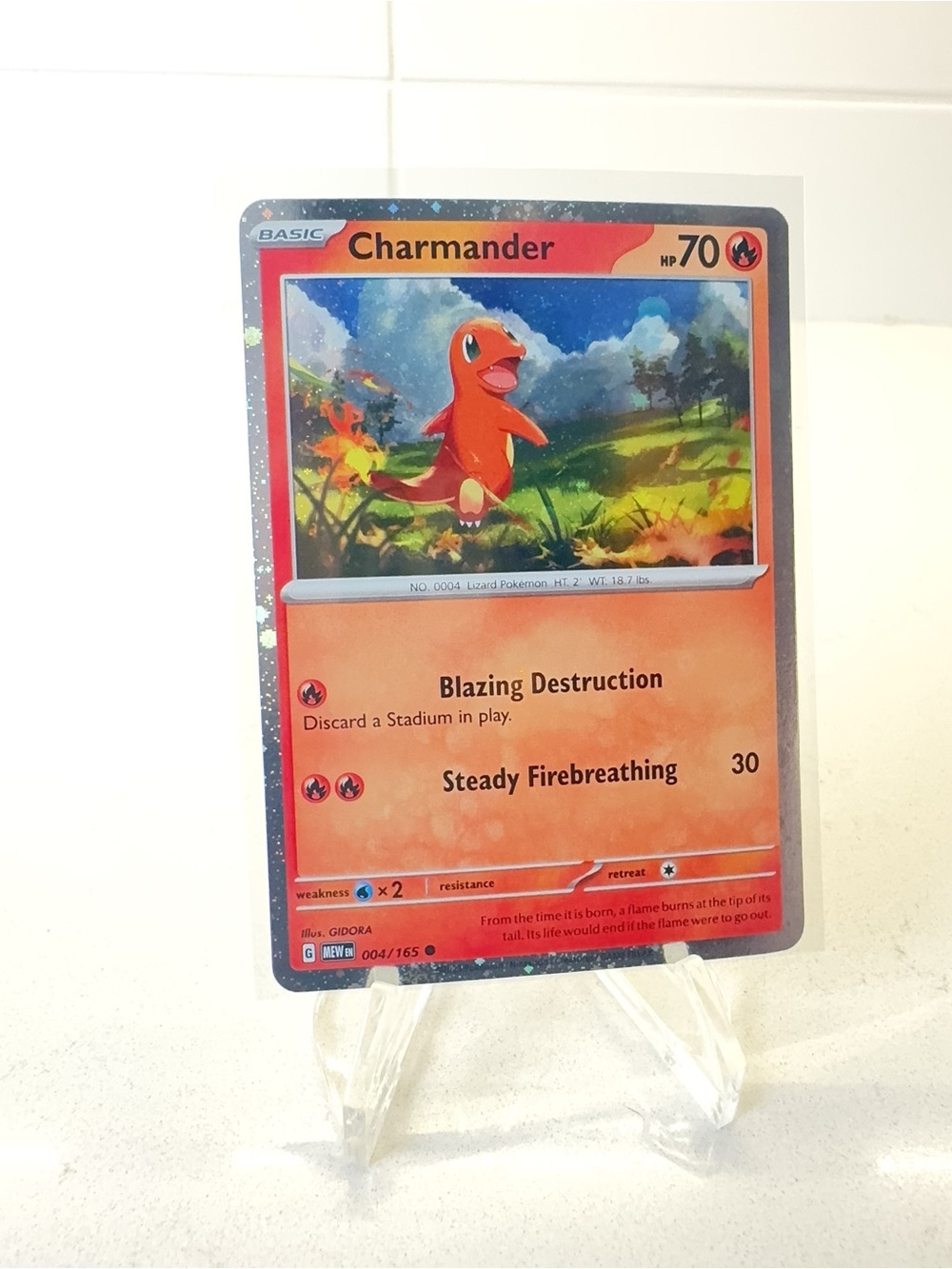 Pokemon TCG Card -  Charmander [Cosmos Holo] #4 Pokemon Scarlet & Violet 151